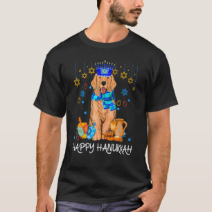 T-shirt Menorah Ha de chien Retriever doré juif mignon à l