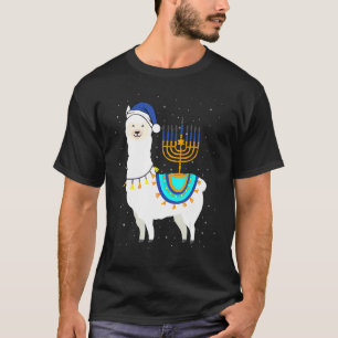 T-shirt Menorah Hanoukka Llama Cute Alpaca Chanukah Christ