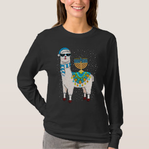 T-shirt Menorah Hanukkah Lama  Mignon Alpaca Chanukah 1
