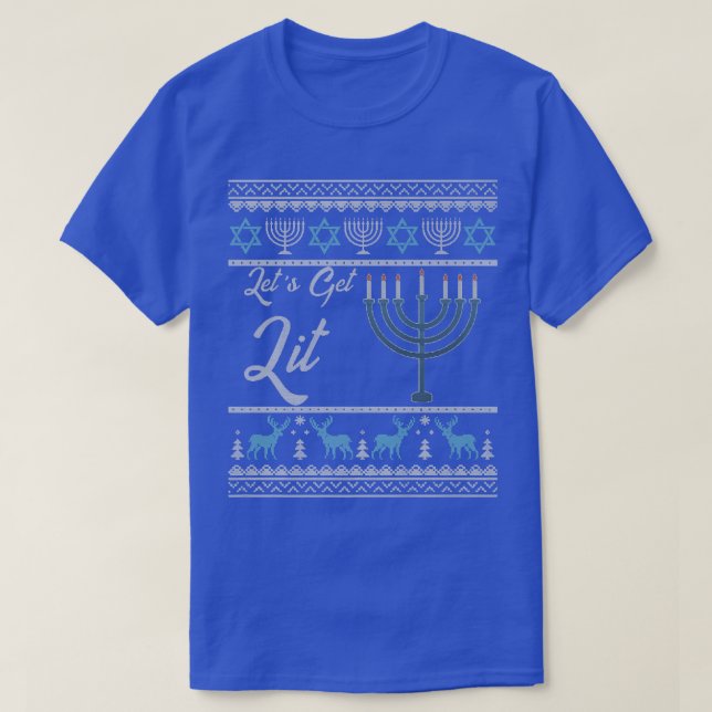 T-shirt Menorah Sweater d'Hanoukka laides Lets Menorah (Design devant)