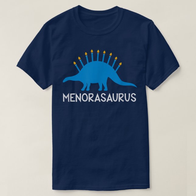 T-shirt Menorasaurus Funny Hanoukka Dinosaur Menorah (Design devant)