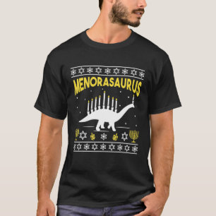 T-shirt Menorasaurus Hanoukka Dinosaur Cadeaux
