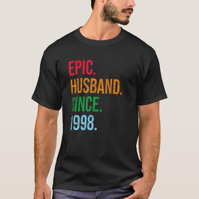 T-shirt Mens 25th Wedding Anniversary Ideas Epic Husband S (Devant)
