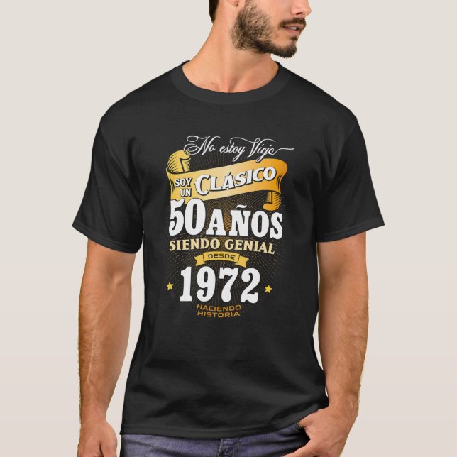 T-shirt Mens 50Th Birthday Gift For Him In Spanish, Regalo (Devant)
