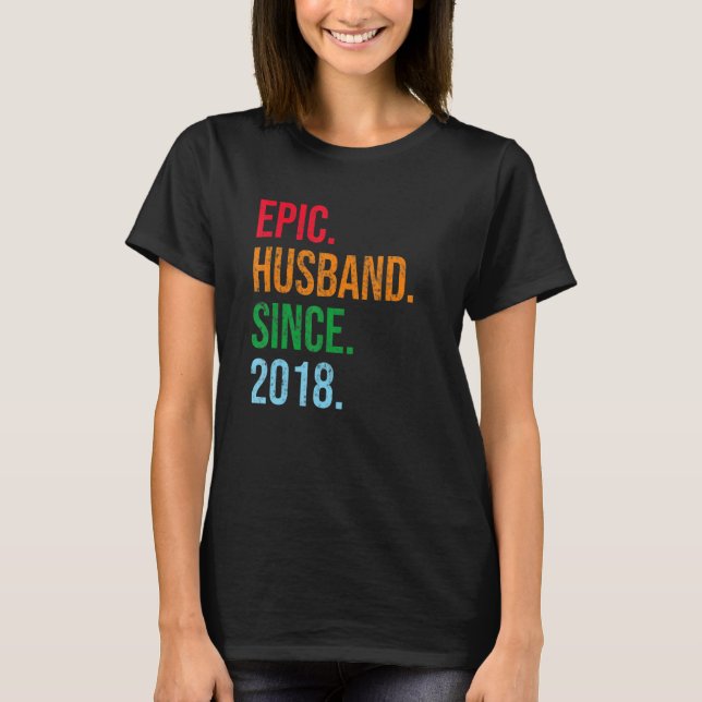 T-shirt Mens 5th Wedding Anniversary Ideas Epic Husband Si (Devant)
