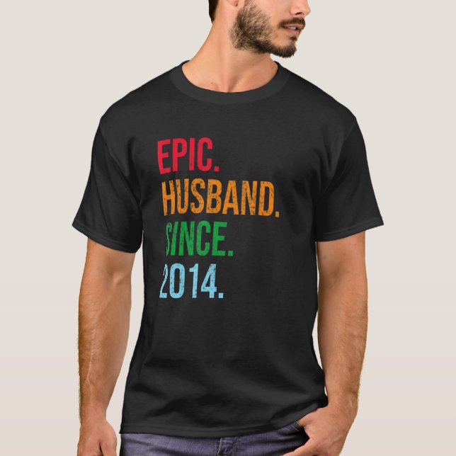 T-shirt Mens 9th Wedding Anniversary Ideas Epic Husband Si (Devant)