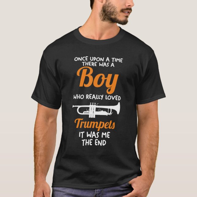 T-shirt Mens A boy who really loved Trumpets (Devant)