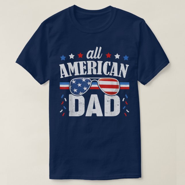 T-shirt Mens All American Papa 4 juillet Fête des pères Su (Design devant)