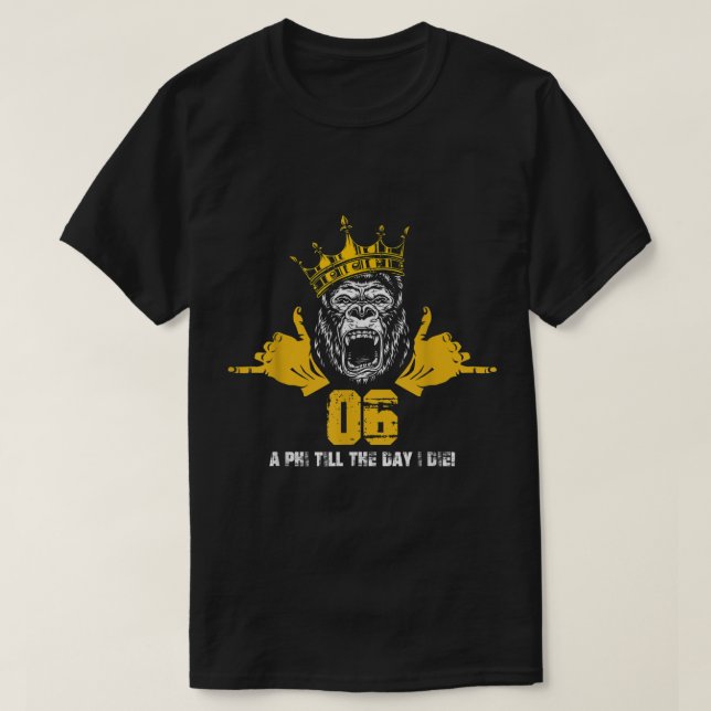 T-shirt Mens Alpha African 1906 Fraternity Hand Sign Ape C (Design devant)