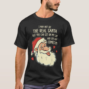 T-shirt Mens Assis Sur Mon Lap Drôle Rude Xmas Naughty Chr
