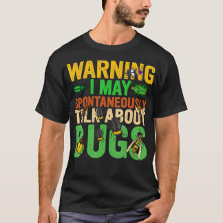 T-shirt Mens Avertissement Je Peux Parler Spontanément De 