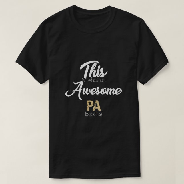 T-shirt Mens Awesome Pa Cadeau pour grand-père de Granddau (Design devant)