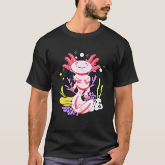 T-shirt Mens Axolotl Mexican Walking Fish Cute Amphibian C