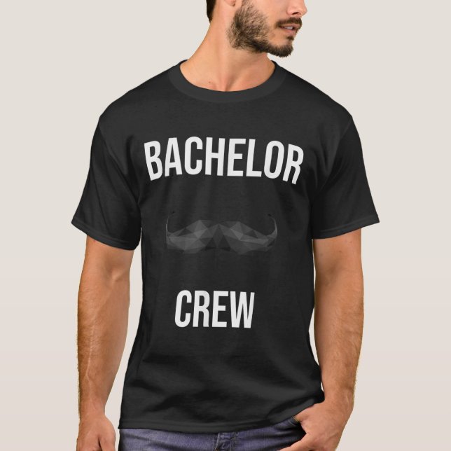 T-shirt Mens Bachelor Crew Groom Bride Soirée Bachelorett (Devant)