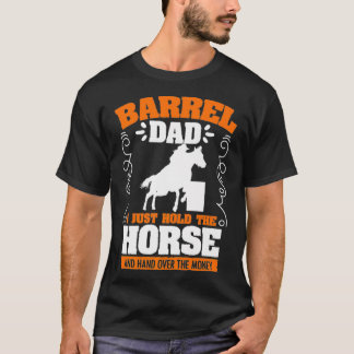 T-shirt Mens Barrel Papa Barrel Racer Rodeo Horse Racer ra