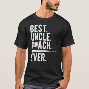 T-shirt Mens Baseball meilleur oncle entraîneur Jamais Fie