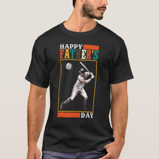 T-shirt Mens Baseball Player Happy Father s Day