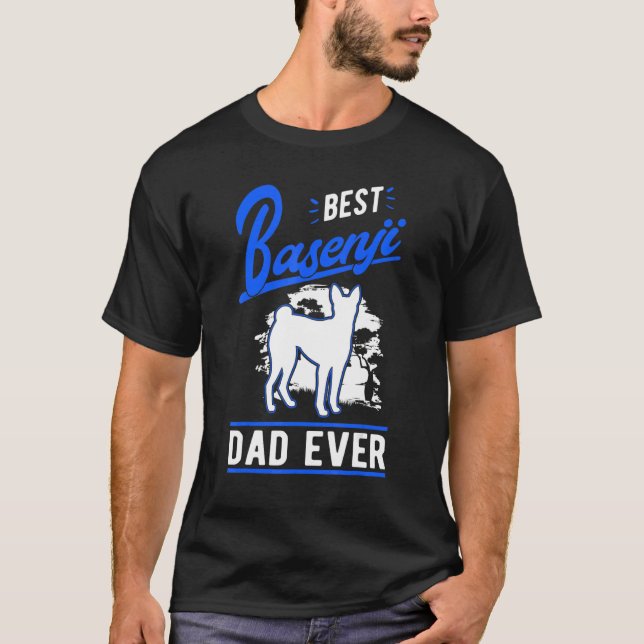 T-shirt Mens Best Basenji Dad Ever Congo Terrier Basenji (Devant)