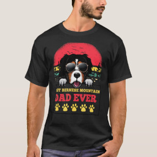 T-shirt Mens Best Bernese Mountain Papa Jamais Chien Vinta