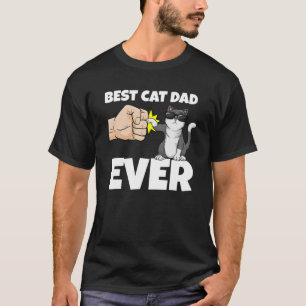 T-shirt Mens Best Chat Papa Ever Kitten Meow Chat Père