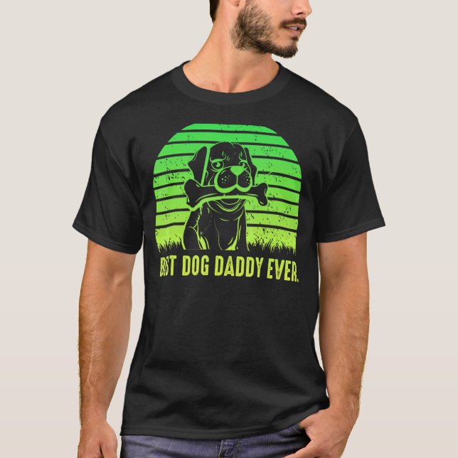 T-shirt Mens Best Chien Papa Jamais Père Day Citation Dit  (Devant)