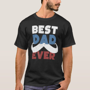 T-shirt Mens Best Dad Ever Family Parents Daddy Fathers Da