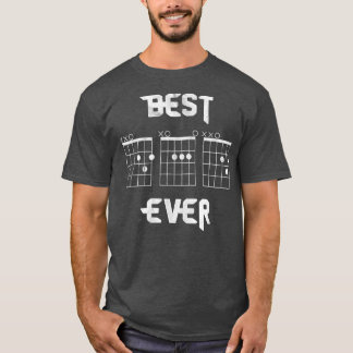 T-shirt Mens Best Dad Ever Guitar Funny Guitarist Musician