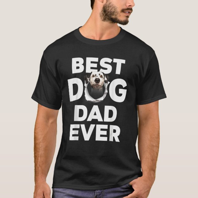 T-shirt Mens Best Dog Dad Ever Dalmatian (Devant)