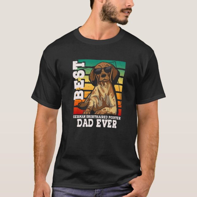 T-shirt Mens Best German Shorthaired Pointer Dad Ever GSP  (Devant)