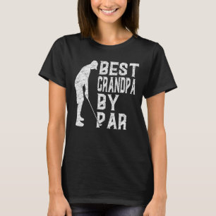 T-shirt Mens Best Grandpa By Par Fête des pères Golf Vinta