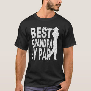 T-shirt Mens Best Grandpa By Par Vintage Pro Golfer Père