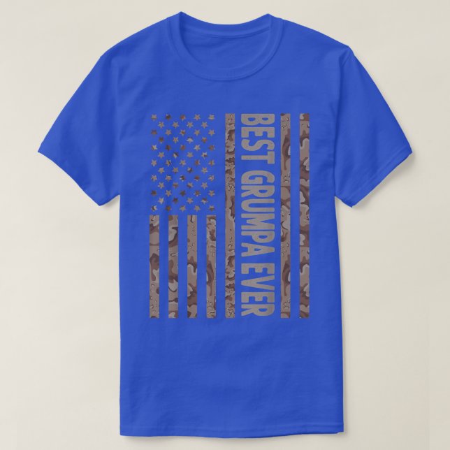 T-shirt Mens Best Grumpa Ever US American Flag Funny Grand (Design devant)