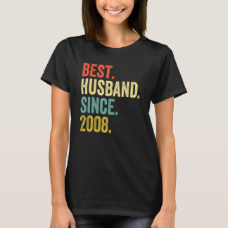 T-shirt Mens Best Husband Since 2008 14th Wedding Annivers