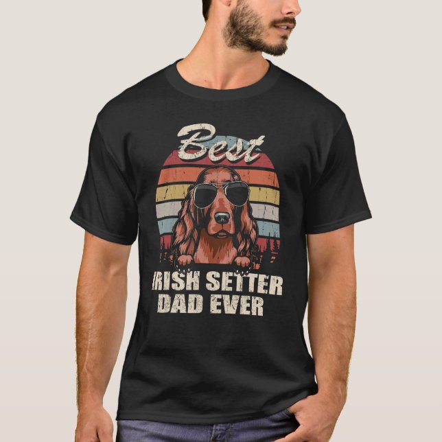T-shirt Mens Best Irish Setter Papa Jamais Fête des pères  (Devant)