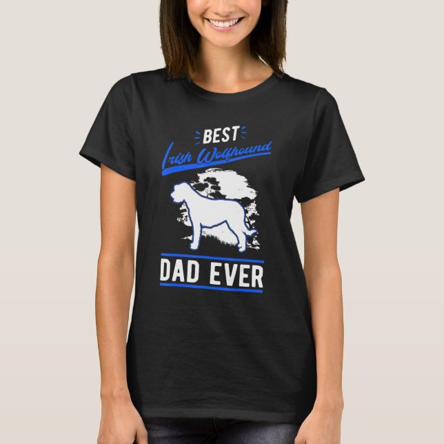 T-shirt Mens Best Irish Wolfhound Dad Ever (Devant)