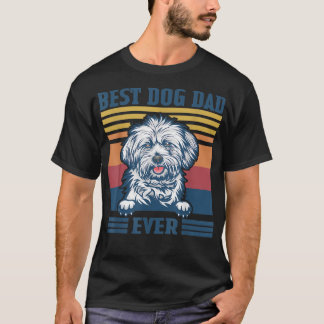 T-shirt Mens Best Lhasa Apso Papa Jamais Drôle Chien Papa 