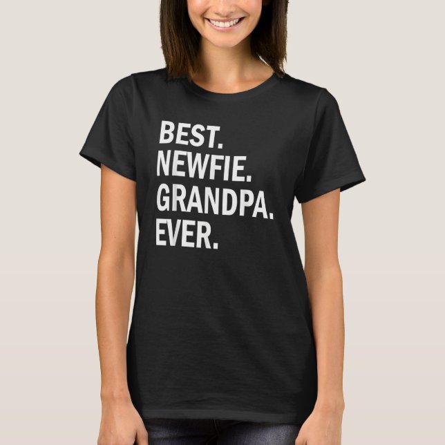 T-shirt Mens Best Newfie Grandpa Ever  Newfoundland Dog (Devant)