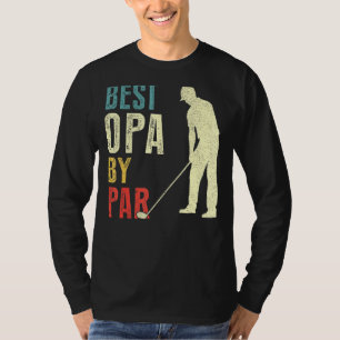 T-shirt Mens Best Opa By Par Golf Fête des pères Papa
