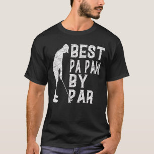 T-shirt Mens Best Pa Paw By Par Fête des pères Golf Vintag