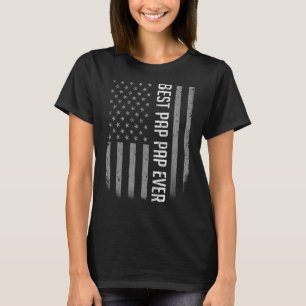 T-shirt Mens Best Pap Pap Jamais Drapeau Américain Pour Pè