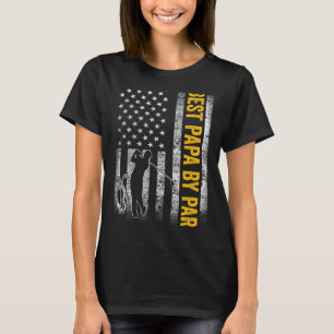 T-shirt Mens Best Papa By Par Us American Flag Père's Da
