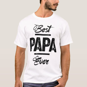 T-shirt Mens Best Papa Ever Drôle Fête des pères Cadeau