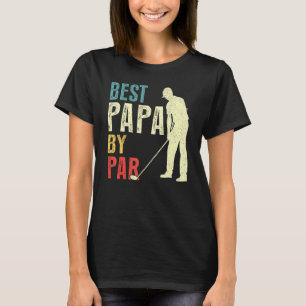 T-shirt Mens Best Papaw Par Par Golf Fête des pères Papa