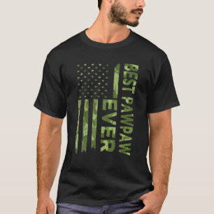 T-shirt Mens Best Pawpaw Ever Father's Day Camouflage Amer