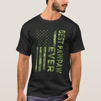 T-shirt Mens Best Pawpaw Ever Father's Day Camouflage Amer