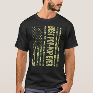 T-shirt Mens Best Pop Pop Ever Us American Flag Grandpa