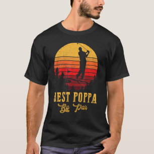 T-shirt Mens Best Poppa By Par Fête des pères Golf Golf 3