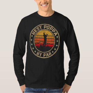 T-shirt Mens Best Poppa By Par Fête des pères Golf Golf Go