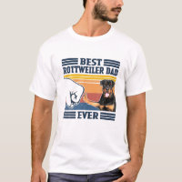 Mens Best Rottweiler Dad Ever Funny Dog Lover Fath