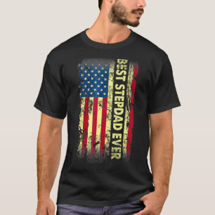T-shirt Mens Best Stepdad Jamais Fête des pères Us America